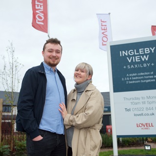 SGB 440 Eleanor Rose And Stuart Cassey Outside The Marketing Suite At Lovell Homes' Ingleby View Development In Saxilby