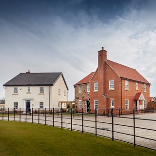 Shot02 Street Scene At Lovells Heath Farm Development In Holt