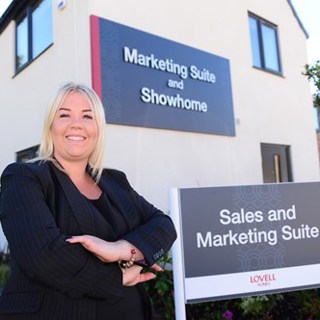 Sgb 1331 New Sales Executive Sarah Outside The Willow Grange Sales And Marketing Suite
