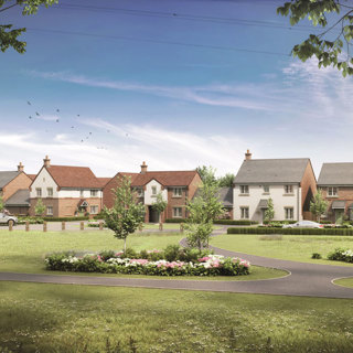 Street Scene Plot 23 42 CGI Of A Street Scene At Lovell Homes' Saredon Gardens Development In Coven