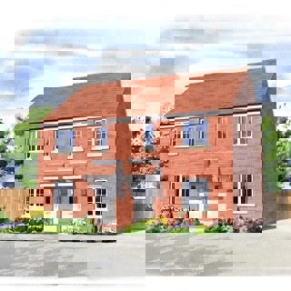 Burnby Completed CGI Of The Burnby Style Home At The Spires Development In Branston