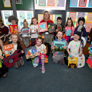 Norbreck Primary Academy Students With Rebecca Drinkwater (Centre) Lovell Homes Field Sales Manager