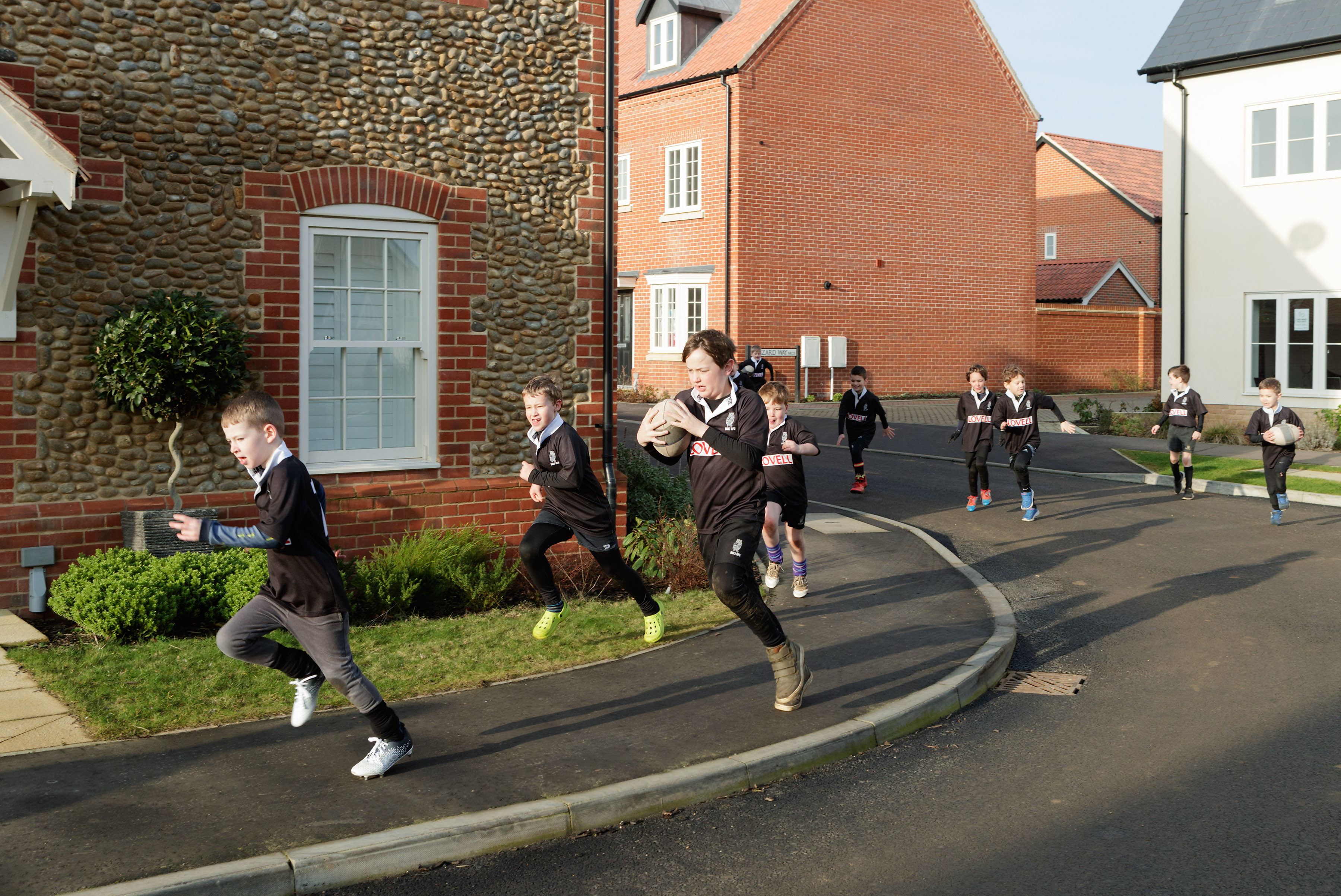 26012008 Holt RFC 'Mini Rugby' Players At Lovell Homes' Heath Farm Development In Holt