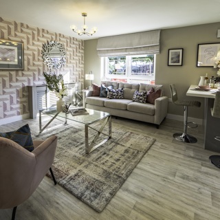 Living Room Interior Of The Hardwick House Style Showhome At Compendium Living's Castleward Development